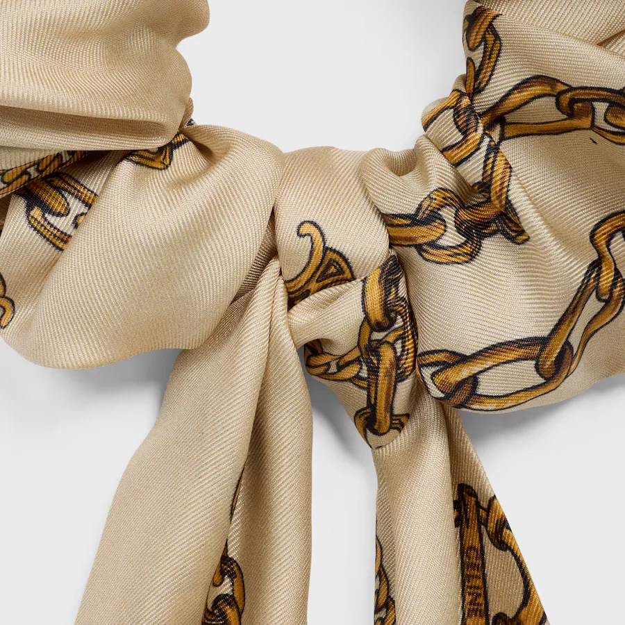Chanel Silk Twill White & Black