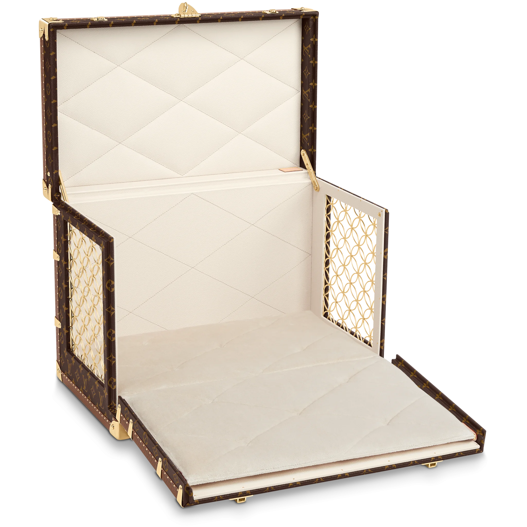 หีบเดินทางสุนัข Louis Vuitton Malle Chien Monogram สุดหรู