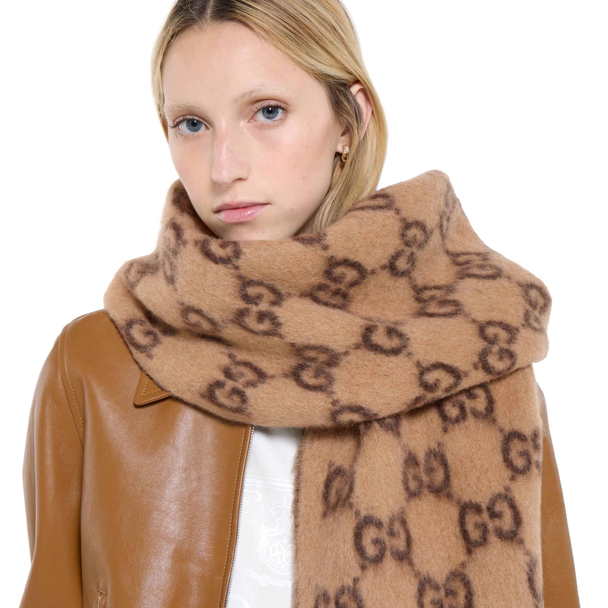 GUCCI GG ALPACA WOOL SCARF