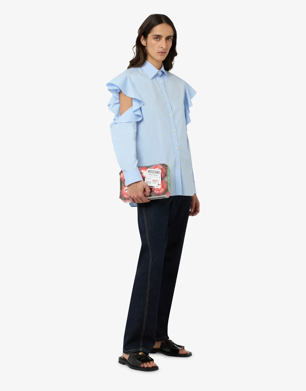 กระเป๋าทรงแอปเปิ้ล Moschino Apple Bag สีแดงฉ่ำวาว